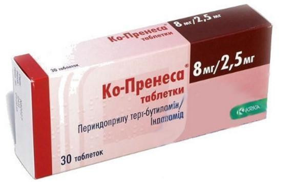 Ко-Пренесса 8 мг+2,5 мг таблетки №30