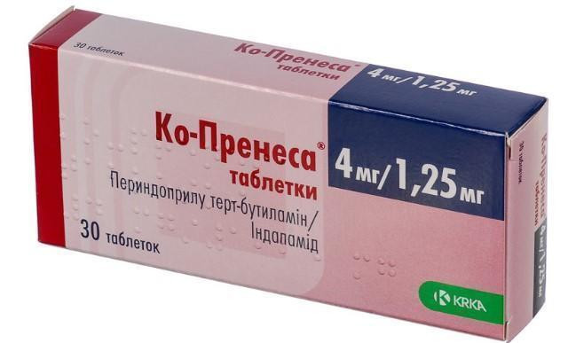 Ко-Пренеcса 4 мг+1,25 мг таблетки №30