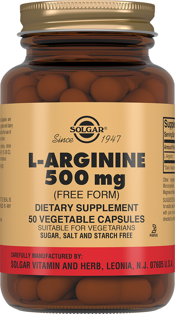 Solgar L-Аргинин 500 мг капсулы №50