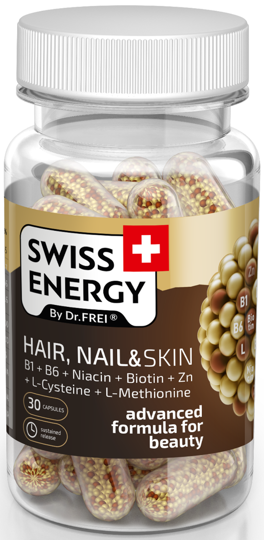 Витамины Swiss Energy Hair, Nail & Skin капсулы №30