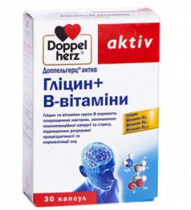 Доппельгерц Актив Глицин + В-витамин 610 мг капсулы №30 - фото