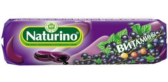 Леденцы Naturino с витаминами и соком (черная смородина) 33,5 г