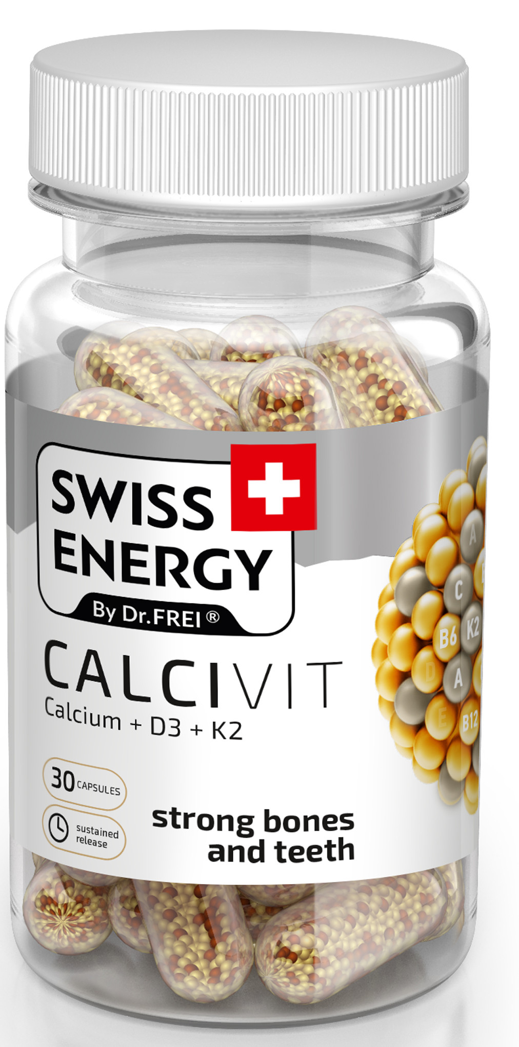 Витамины в капсулах Swiss Energy Calcivit №30