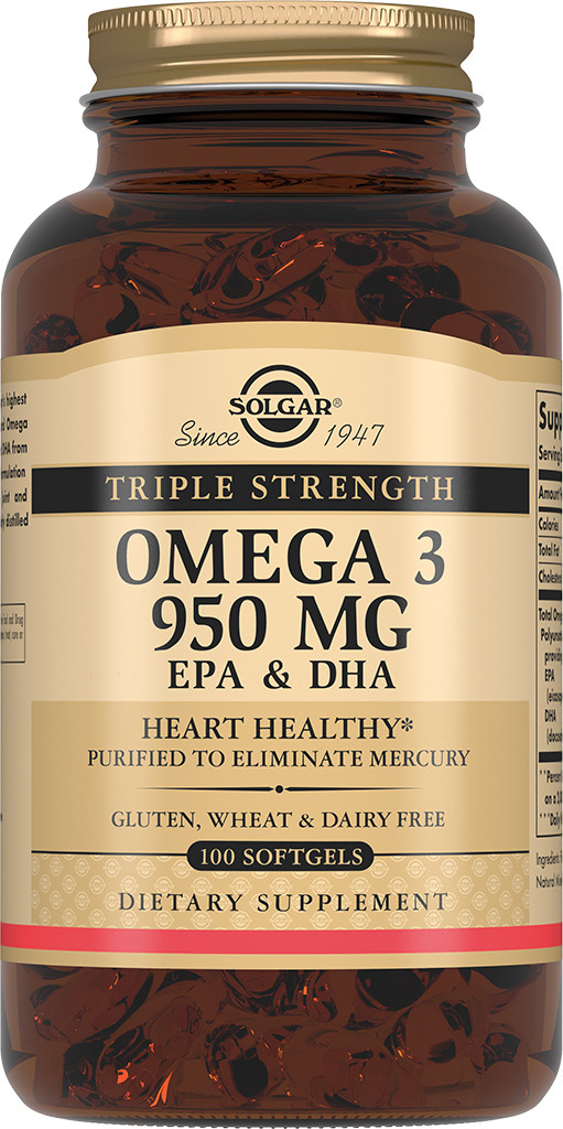 Solgar Тройная Омега-3 950 мг ЭПК и ДГК №100