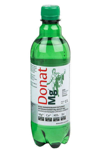 Вода минеральная Donat Mg питьевая лечебная газированная (ПЭТ) 0,5 л