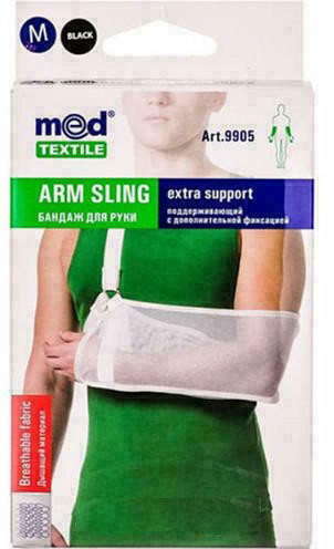 Бандаж Medtextile для руки поддерживающий с дополнительной фиксацией черный (р.L)