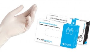 Перчатки Vogt Medical медицинские текстурированные смотровые латексные неприпудренные нестерильные (р.XS) - фото