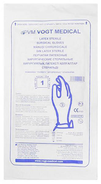 Перчатки Vogt Medical хирургические стерильные латексные р. 8.5 (пара)