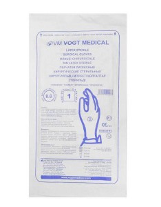 Перчатки Vogt Medical хирургические стерильные латексные р. 8 (пара) - фото