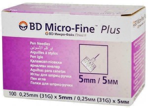 Иглы BD Micro-Fine Plus для шприц-ручки 0,25 х5 мм - фото