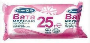 Вата Белоснежка медицинская нестерильная ролик 25 г - фото