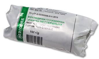 Вата Medicare гигроскопическая гигиеническая нестерильная 100 г