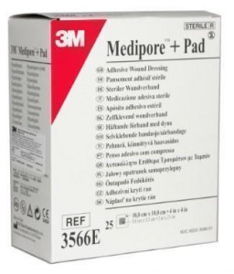 Повязка адгезивная 3М Medipore + Pad для закрытия ран 10*10 см - фото
