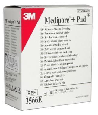 Повязка адгезивная 3М Medipore + Pad для закрытия ран 10*10 см