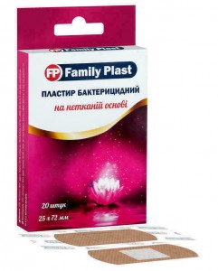 Пластырь Family Plast бактерицидный на нетканой основе 25*72 мм №20 - фото