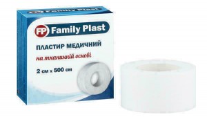 Пластырь Family Plast медицинский на тканевой основе бумажная упаковка 2 см*500 см - фото