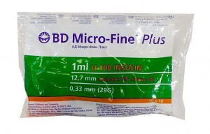 Шприц BD Micro — Fine инсулиновый U -100 1мл №1 - фото