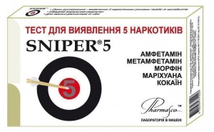 Тест-кассета Sniper для определения 5 наркотиков (моча) - фото