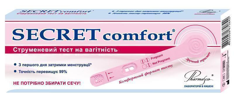 Тест на беременность SECRET comfort струйный