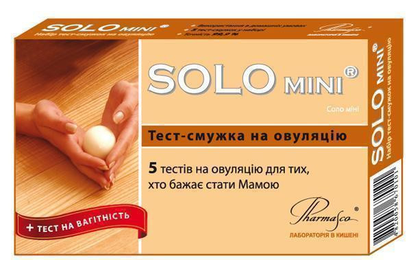 Тест-полоска Solo mini для определения овуляции №5 + бесплатная тест-полоска для определения Беременности