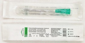 Игла Alexpharm инъекционная стерильная G 21 (0.8*40 мм) - фото