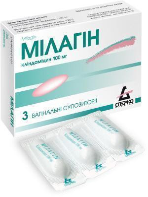 Милагин 100 мг суппозитории вагинальные №3