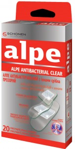 Лейкопластырь Alpe прозрачный антибактериальный с ионами серебра (76х19 мм №8, 57х16 мм №8, 22х22 мм №4) №20 - фото