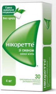 Никоретте жевательная резинка со вкусом свежей мяты 4 мг №30 - фото