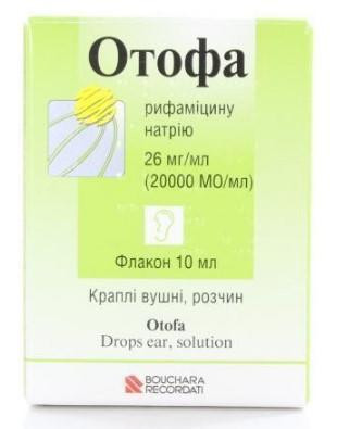 Отофа капли ушные 10 мл