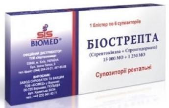 Биострепта суппозитории №6