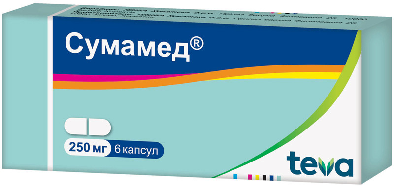 Сумамед 250 мг капсулы №6