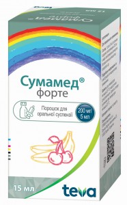Сумамед форте порошок 200 мг/5 мл флакон 15 мл, + калибр.+ шпр.+ лож. - изображение Сумамед форте порошок 200 мг/5 мл флакон 15 мл, + калибр.+ шпр.+ лож. - фото