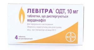 Левитра ОДТ 10мг № 4 таблетки - фото