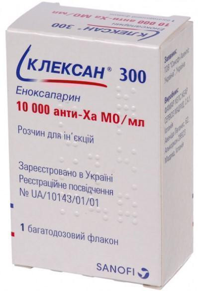 Клексан 30000 МЕ раствор флакон 3 мл флакон №1