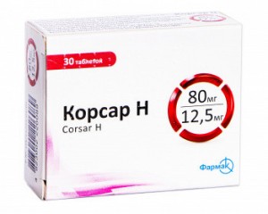 Корсар H 80 мг/12,5 мг таблетки №30 - фото