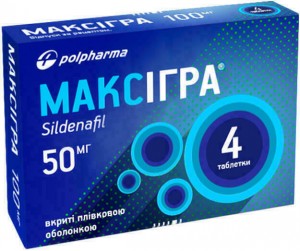 Максигра 50 мг таблетки №4 - фото