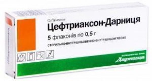 Цефтриаксон-Дарница порошок для раствора 0,5 г №5 - фото