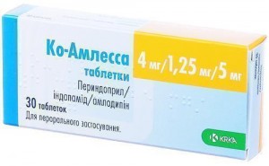 Ко-амлесса 4 мг/1,25 мг/5 мг таблетки №30 - изображение Ко-амлесса 4 мг/1,25 мг/5 мг таблетки №30 - фото