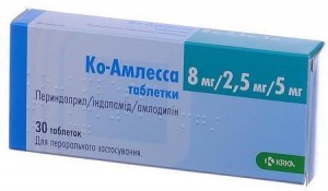 Ко-амлесса 8 мг/2,5 мг/5 мг таблетки №30 - изображение Ко-амлесса 8 мг/2,5 мг/5 мг таблетки №30 - фото