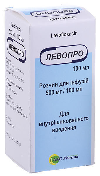 Левопро 500 мг/100 мл раствор для инфузий 100 мл
