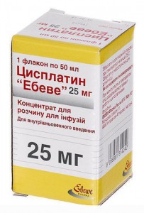 Цисплатин ЭБЕВЕ конц.д/р-ра д/инф. 0.5 мг/мл 50 мл (25 мг) фл. №1 - фото