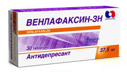 Венлафаксин-ЗН таблетки 37.5 мг №30 (10х3) блист.