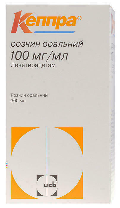 Кеппра 100 мг/мл раствор 300 мл