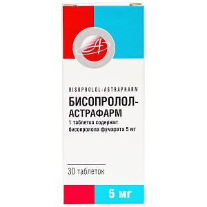 Бисопролол-Астрафарм 5 мг таблетки №30 - фото