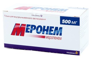 Меронем пор.д/р-ра для ин. 500 мг №10 фл. - фото
