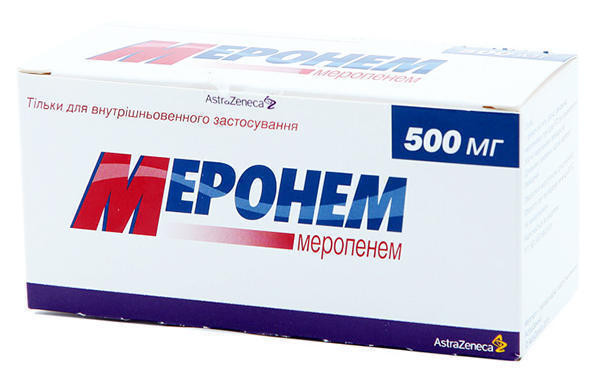 Меронем пор.д/р-ра для ин. 500 мг №10 фл.