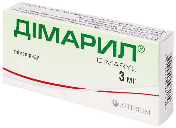 Димарил 3 мг таблетки №60
