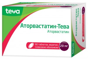 Аторвастатин-Тева 20 мг таблетки №90 - фото