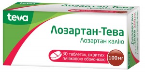 Лозартан-Тева 100 мг таблетки №30 - фото