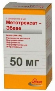 Метотрексат-Эбеве 50 мг раствор 5 мл флакон №1 - изображение Метотрексат-Эбеве 50 мг раствор 5 мл флакон №1 - фото
